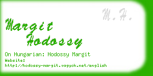 margit hodossy business card